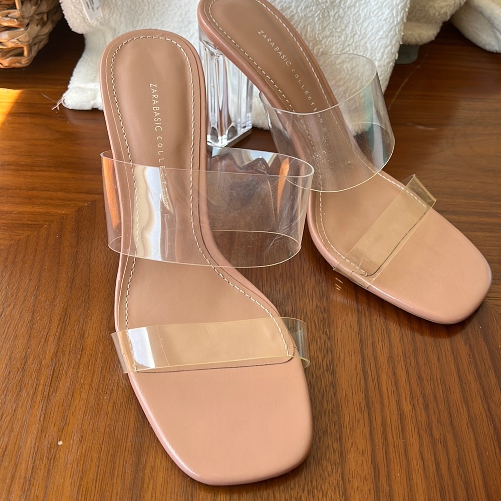 Zara Clear Heel Size 8 US